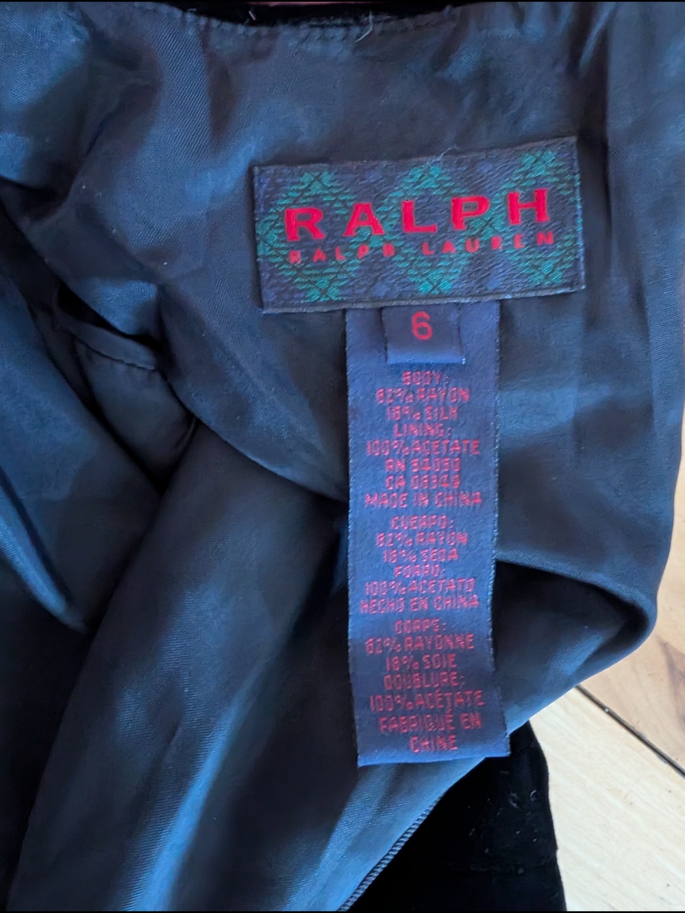 Ralph Lauren Black Velvet Midi Dress - Picture 3 of 3